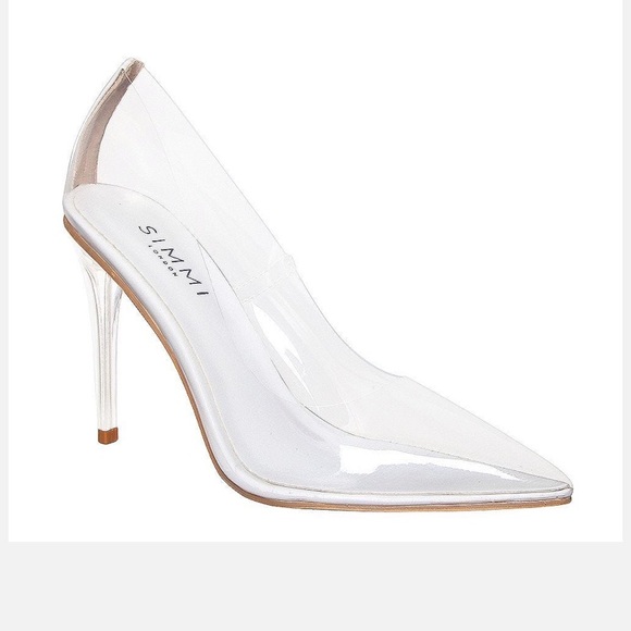 clear stiletto court shoes